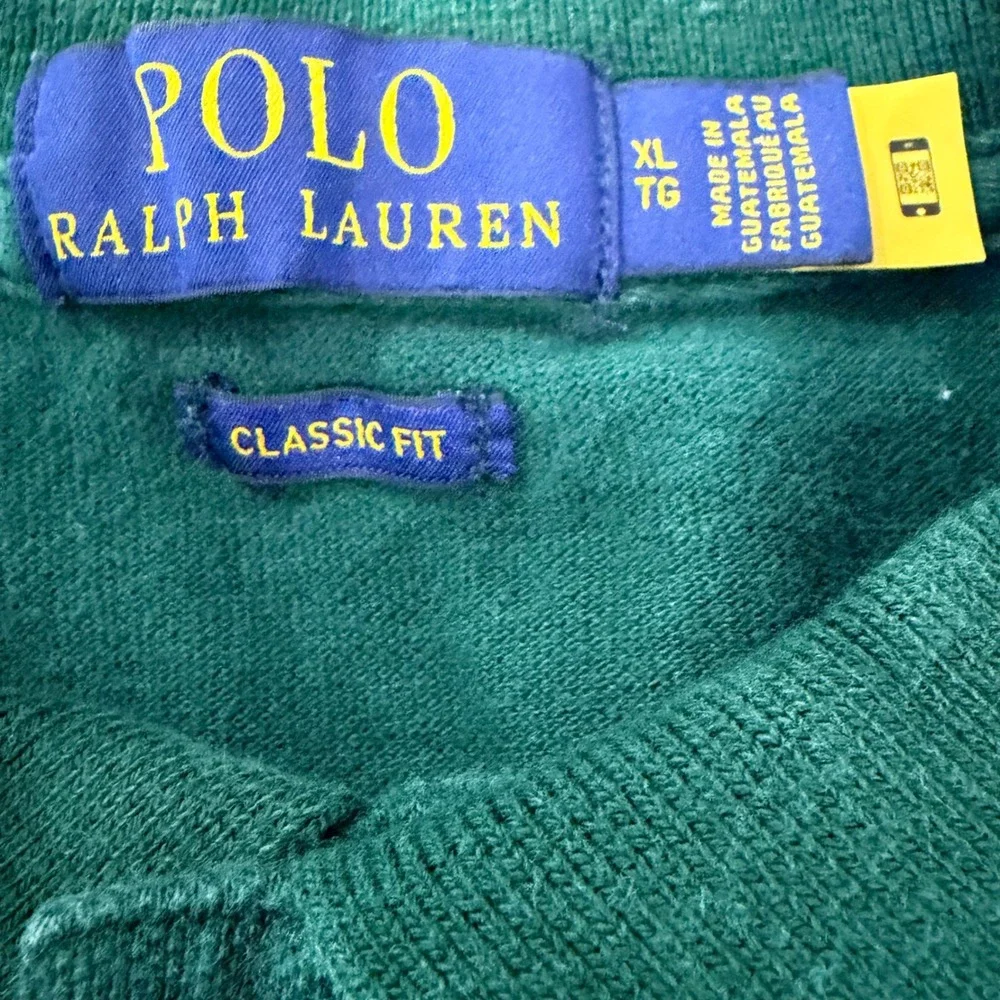 Polo Ralph Lauren Polo Shirt Mens XL Green Classic Fit Red Pony Golf Prep Work